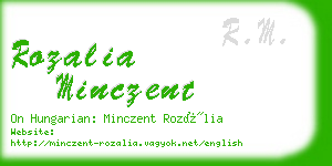 rozalia minczent business card